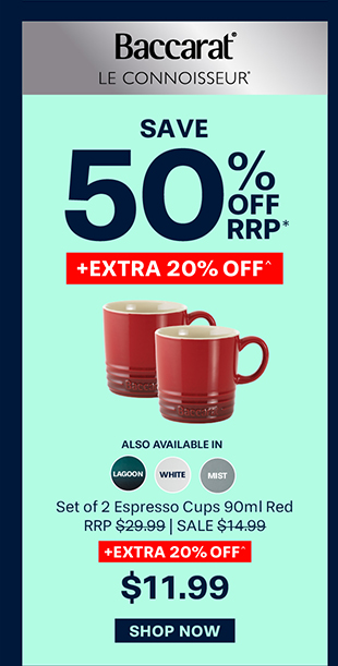 Baccarat Le Connoisseur Set of 2 Espresso Cups 90ml Red