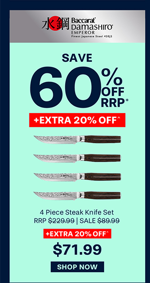 Baccarat Damashiro EMPEROR Japanese Steel 4 Piece Steak Knife Set