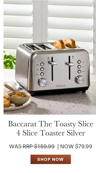 Baccarat The Toasty Slice 4 Slice Toaster Silver