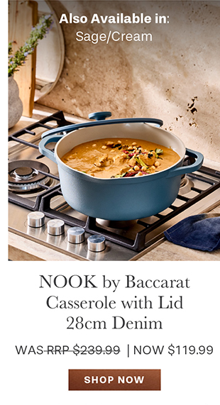 NOOK by Baccarat Casserole with Lid 28cm Denim