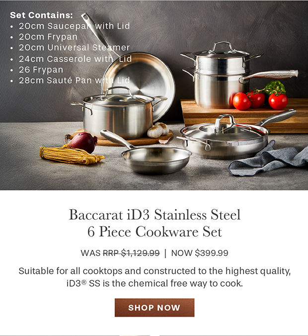 Baccarat iD3 Stainless Steel 6 Piece Cookware Set
