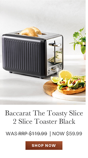 Baccarat The Toasty Slice 2 Slice Toaster Black