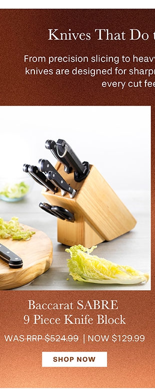Baccarat SABRE 9 Piece Knife Block