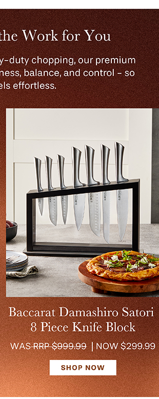 Baccarat Damashiro Satori 8 Piece Knife Block
