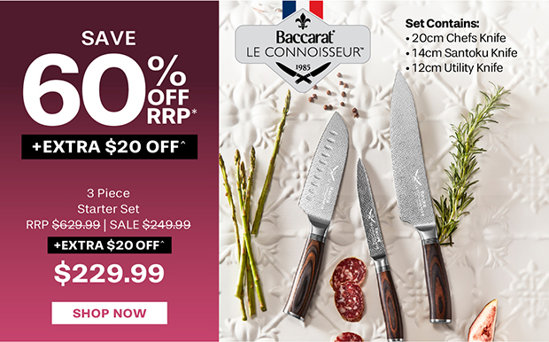 Baccarat Le Connoisseur 3 Piece Starter Set