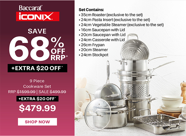 Baccarat iconiX 9 Piece Stainless Steel Cookware Set