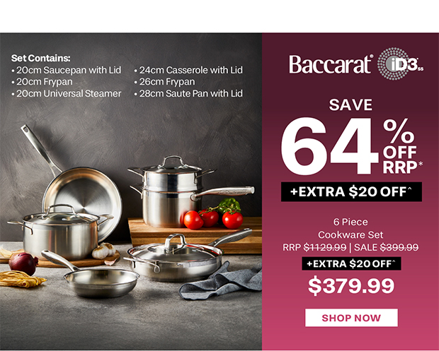 Baccarat iD3 Stainless Steel 6 Piece Cookware Set