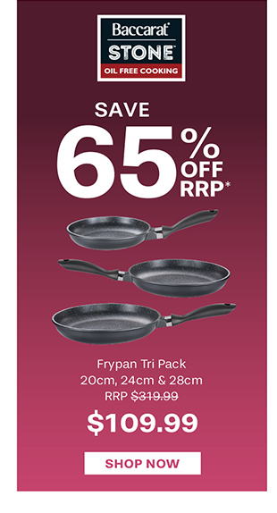 Baccarat STONE Non Stick Frypan Tri Pack 20cm, 24cm & 28cm