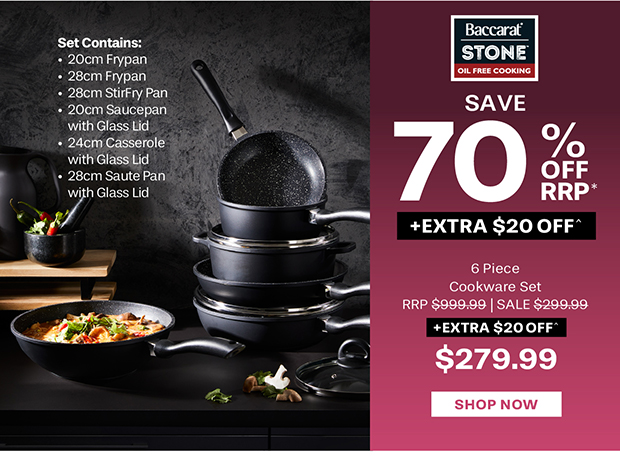 Baccarat STONE 6 Piece Cookware Set with Stir Fry Pan