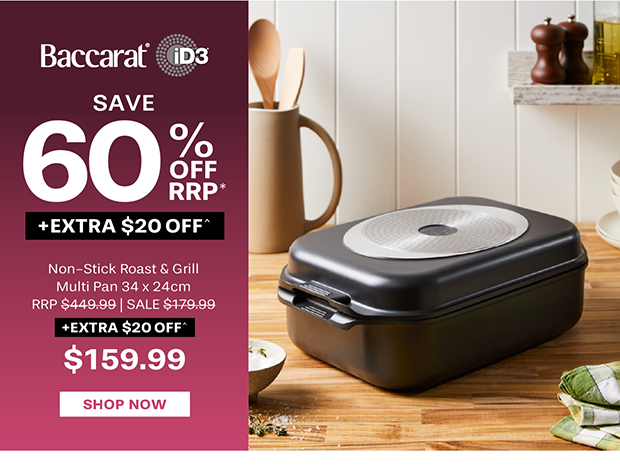 Baccarat iD3 Non-Stick Roast & Grill Multi Pan 34 x 24cm