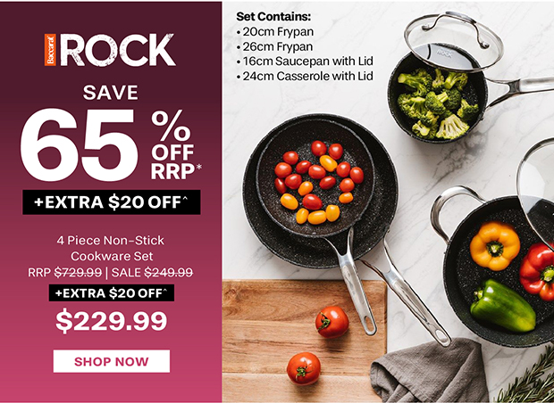 Baccarat Rock 4 Piece Non-Stick Cookware Set