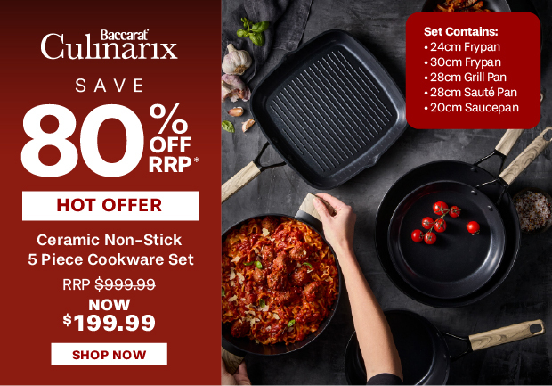 Baccarat Culinarix Ceramic Non-Stick 5 Piece Cookware Set