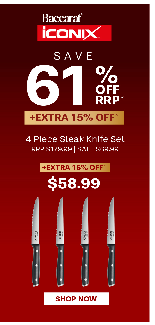 Baccarat iconiX 4 Piece Steak Knife Set
