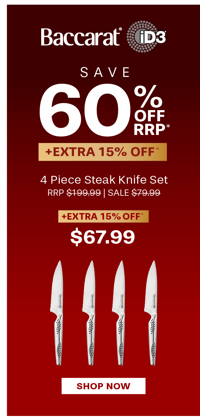 Baccarat iD3 4 Piece Steak Knife Set