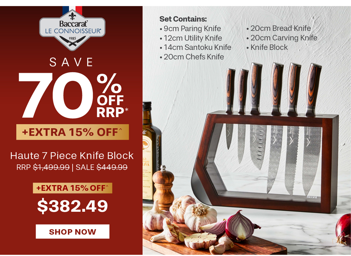 Baccarat Le Connoisseur Haute 7 Piece Knife Block