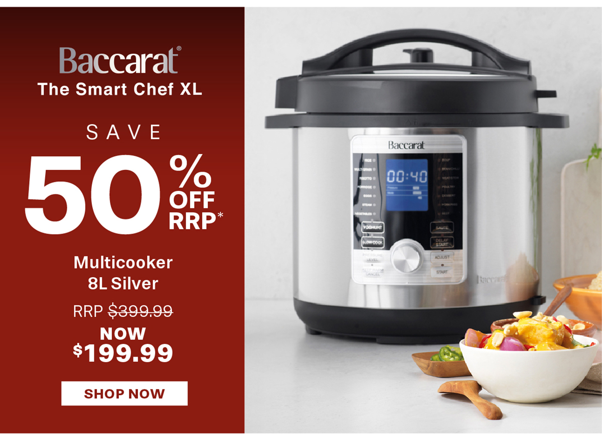 Baccarat The Smart Chef Multicooker 8L Silver