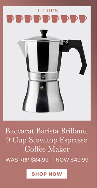 Baccarat Barista Brillante 9 Cup Stovetop Espresso Coffee Maker