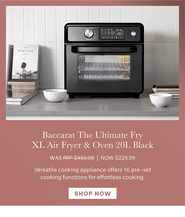 Baccarat The Ultimate Fry XL Air Fryer & Oven 20L Black