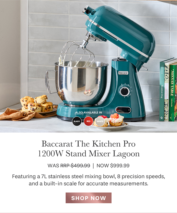 Baccarat The Kitchen Pro 1200W Stand Mixer Lagoon