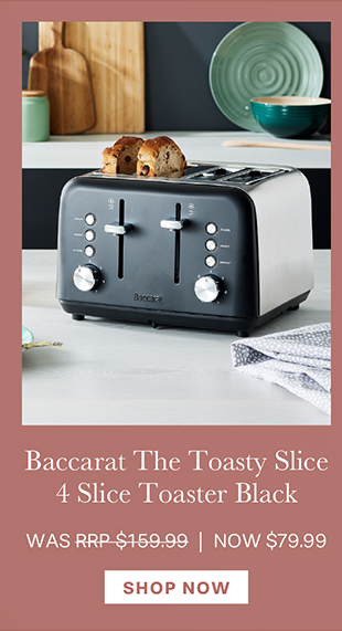 Baccarat The Toasty Slice 4 Slice Toaster Black