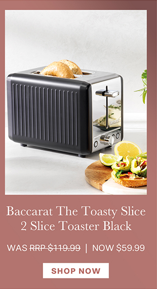 Baccarat The Toasty Slice 2 Slice Toaster Black