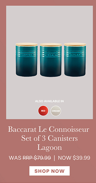 Baccarat Le Connoisseur Set of 3 Canisters Lagoon