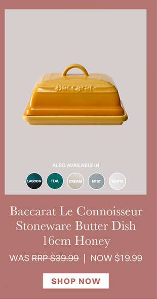 Baccarat Le Connoisseur Stoneware Butter Dish 16cm Honey