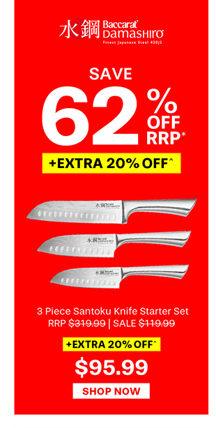 Baccarat Damashiro 3 Piece Santoku Knife Starter Set