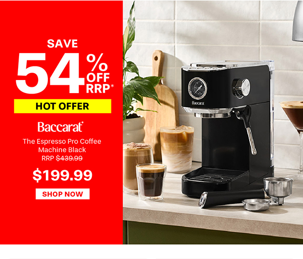 Baccarat The Espresso Pro Coffee Machine Black