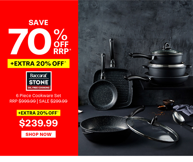 Baccarat STONE 6 Piece Cookware Set with Grill Pan