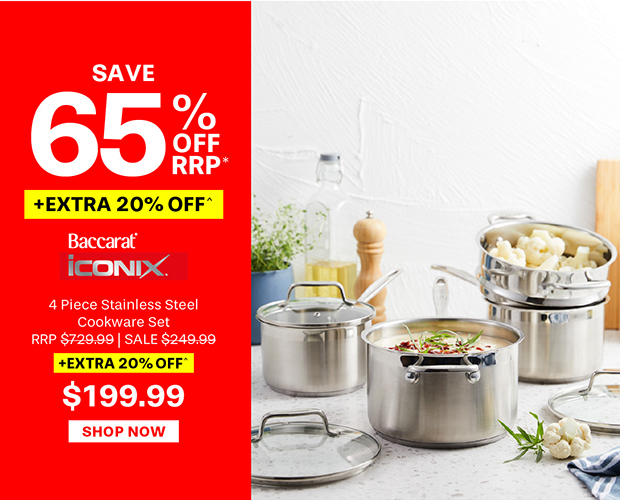 Baccarat iconiX 4 Piece Stainless Steel Cookware Set