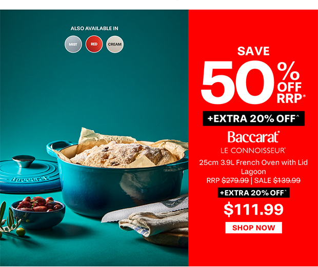 THE BIG BACCARAT FRENZY UP TO 50% OFF RRP* +EXTRA 20% OFF^ SELECTED ITEMS