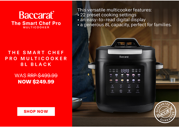 Baccarat The Smart Chef Pro Multicooker II 8L Black