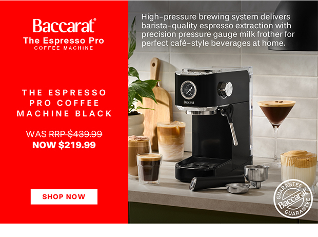 Baccarat The Espresso Pro Coffee Machine Black