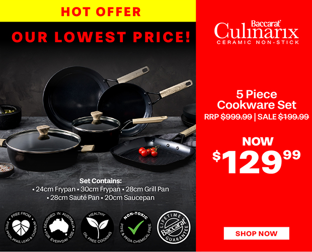 Baccarat Culinarix Ceramic Non-Stick 5 Piece Cookware Set