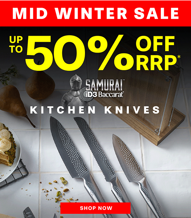 MID WINTER SALE UP TO 50% OFF RRP* - iD3 SAMURAI KITCHEN KNIVES