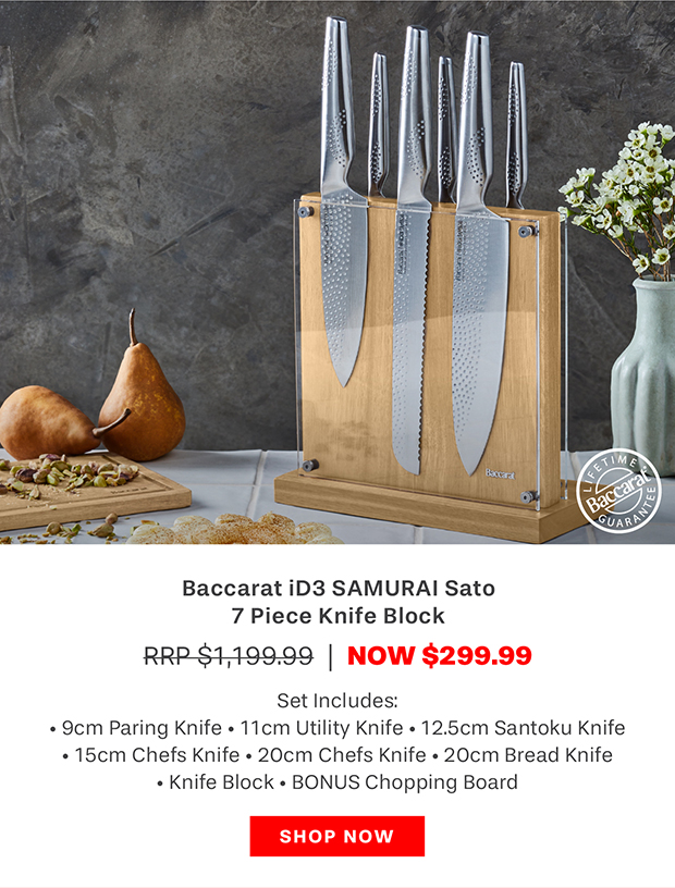 Baccarat iD3 SAMURAI Sato 7 Piece Knife Block