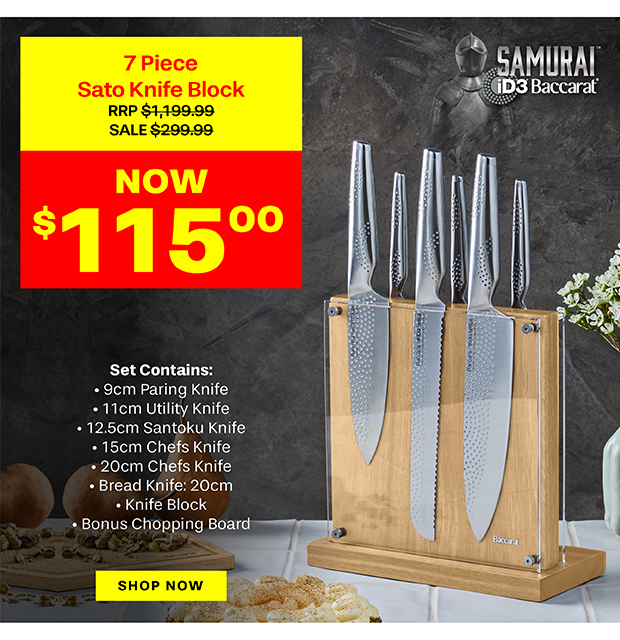 Baccarat iD3 SAMURAI Sato 7 Piece Knife Block