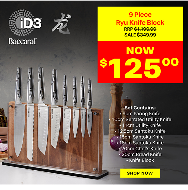 Baccarat iD3 Ryu Knife Block 9 Piece