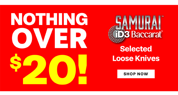 Nothing over $20! iD3 SAMURAI