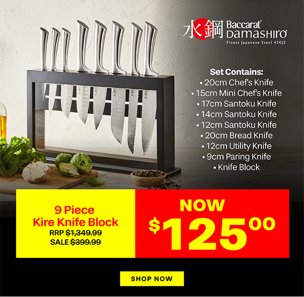 Baccarat Damashiro Kire 9 Piece Knife Block