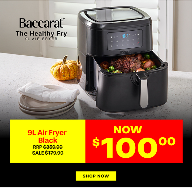 Baccarat The Healthy Fry 9L Air Fryer Black