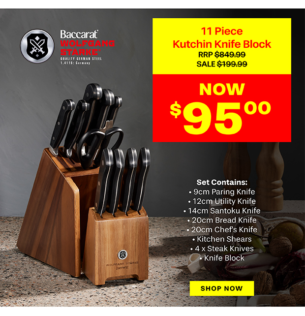 Baccarat WOLFGANG STARKE Kutchin Knife Block 11 Piece