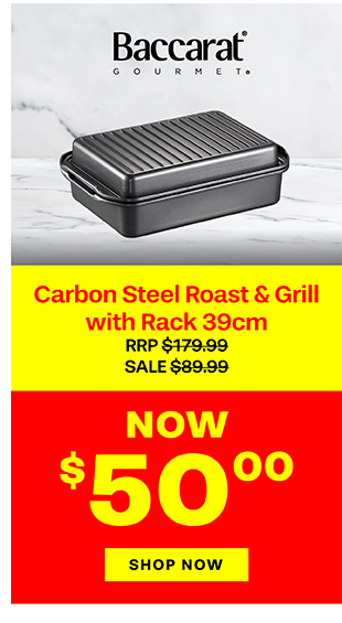 Baccarat Gourmet Carbon Steel Roast & Grill with Rack 39cm
