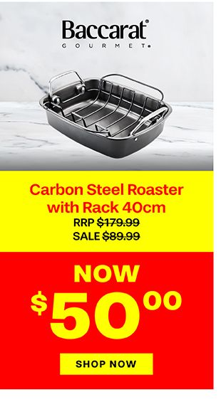 Baccarat Gourmet Carbon Steel Roast & Grill with Rack 39cm