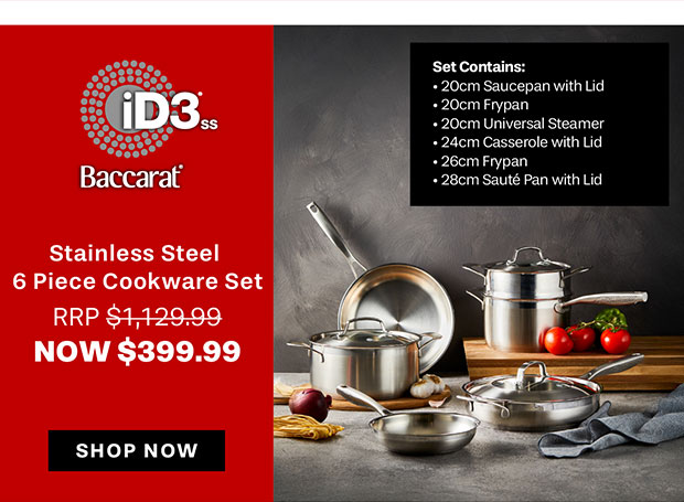 Baccarat iD3 Stainless Steel 6 Piece Cookware Set