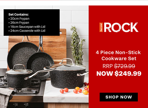 Baccarat Rock 4 Piece Non-Stick Cookware Set
