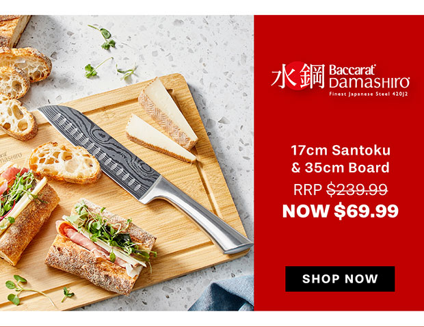 Baccarat Damashiro 17cm Santoku & 35cm Board