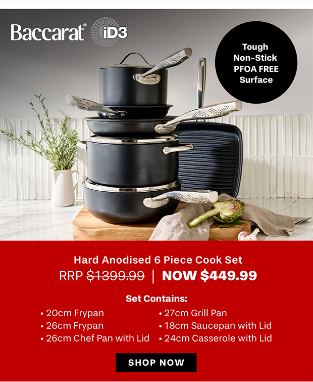 Baccarat iD3 Hard Anodised 6 Piece Cook Set