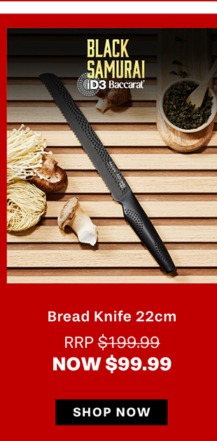 Baccarat iD3 BLACK SAMURAI Bread Knife 22cm